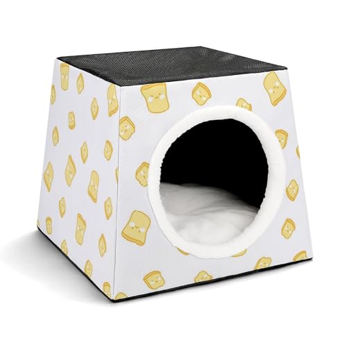 FHEDMN Haustierbett, wasserdichtes Oxford-Haustierbett für kleine Hunde und Katzen, faltbares Hundehaus, Katzenhöhle, weiches warmes Futter, Weltraumkapsel-Design, maschinenwaschbar von FHEDMN