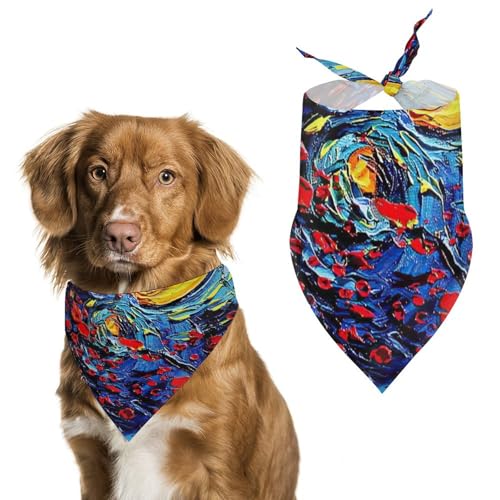 Hochwertiges Polyester-Halstuch für Hunde und Katzen, stilvolles Dreieckstuch, weich und atmungsaktiv, lichtbeständig, perfekt für den täglichen Gebrauch, Partys, Hochzeiten, Reisen und Fotoshootings von FHEDMN