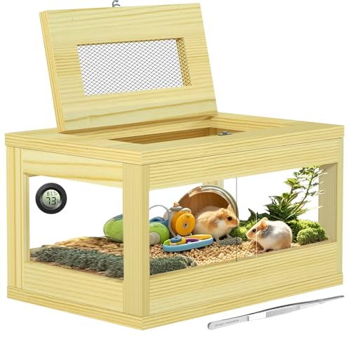 Hamsterkäfig Massivholz Kleintierkäfig Mäuse Ratten Lebensraum mit Metallgitterdach Kaufest Stil E Schiebetür Holz 50,8 cm L x 30,5 cm B x 25,4 cm H Hamsterkäfig Massivholz Kleintierkäfig Mäuse Ratten Lebensraum mit Metallgitterdach Kaufest Stil E Schiebetür Holz 50,8 cm L x 30,5 cm B x 25,4 cm H von FHNI