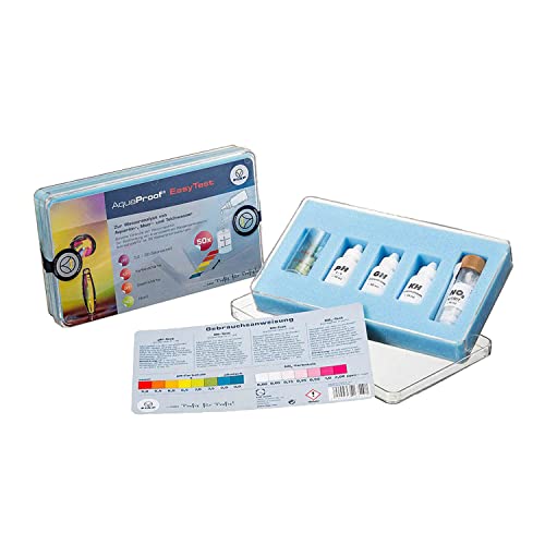 FIAP AquaProof® EasyTest - Wasseranalyse - Wassertest - pH, GH, KH, NO2 - Teichwasser - Fischzucht - Gartenteich - Koiteich - Schwimmteich - Teich - Set mit 50 Tests von FIAP