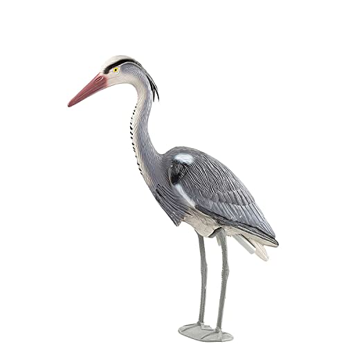 FIAP PondDeco Active - Heron - Dekofigur Reiher - Schut gegen Fischreiher - stehender Graureiher - in Boden einsteckbar - Teich - Garten von FIAP
