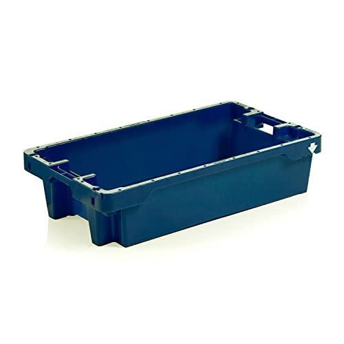 FIAP profifish FishBox 35 - Fischkasten - Behälter - Schmelzwasserablaufsystem - stapelbar - Volumen 35 Liter - Farbe blau - Fischverarbeitung - Fischzucht - Teichwirtschaft von FIAP