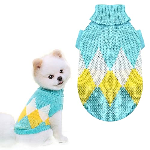 1 Stück Hundestricksweater, weiches Hundekleidungsweste, Winterhunde-Pullover, Modischer Warmer Katzenpullover, Hunde-Kälteschutzjacke, elastischer Haustiersweater, Welpenpulloverkleidung von FIBOUND