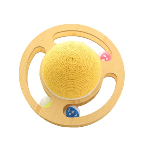 Sisal Drehteller Spielzeug Boden Kätzchen Kratzball Kratzbrett Ständer Kratzbaum Kratzbrett Ständer Kratzbaum - A Langlebig Einfach zu bedienen von FIGGRITID