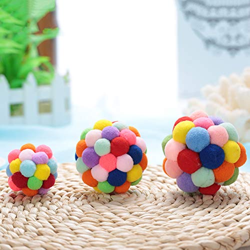 FILFEEL Haustierplüschspielzeug, Weich und Elastisch, Helle Farbe mit Glockenkugel, Übungsball für Katzen, Hunde, Welpen und Kleine Tiere, Bestehend aus Premium -Materialien (M) von FILFEEL