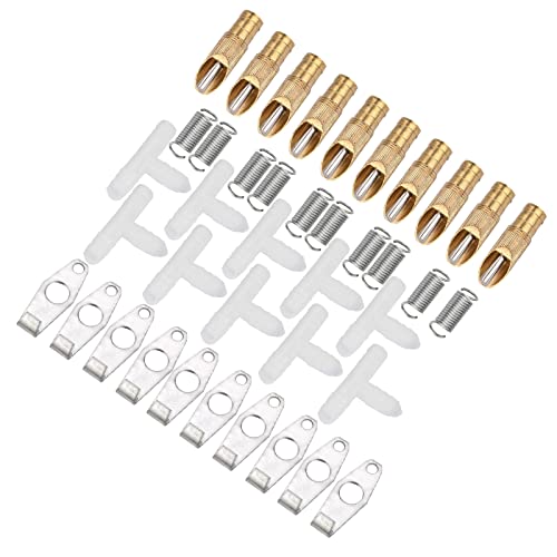 FILFEEL Hochwertiger Edelstahl 10pcs Kaninchen und Rattenwasserer mit Feder, T -Ships und Düsen für Kaninchen -Ratten Frettchen (Entebilly White) von FILFEEL