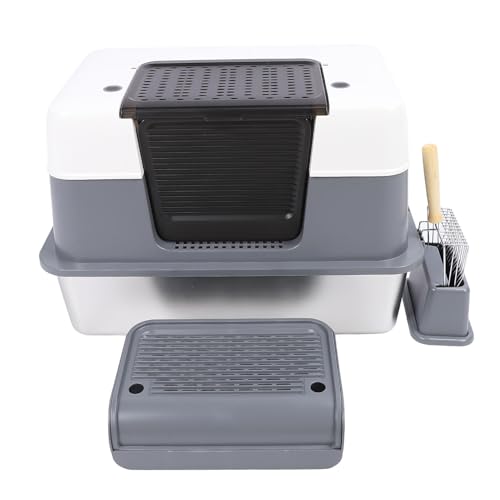 FILFEEL Katzentoilette aus Edelstahl, Große Metalltoilette mit Geruchskontrolle, Spritzwassergeschütztes Design für EIN Gepflegtes Zuhause, Geschlossene Katzentoilette, Sorgt für FILFEEL Katzentoilette aus Edelstahl, Große Metalltoilette mit Geruchskontrolle, Spritzwassergeschütztes Design für EIN Gepflegtes Zuhause, Geschlossene Katzentoilette, Sorgt für von FILFEEL