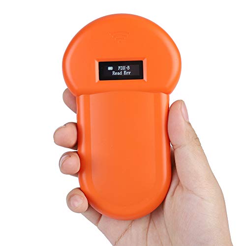 FILFEEL Tier ID Lesegerät, 134,2 kHz LCD ISO ID-Chip Tierleser RFID Hundemikrochip Handscanner für Hühner/Enten/Gänse/Schweine/Rinder/Schafe von FILFEEL