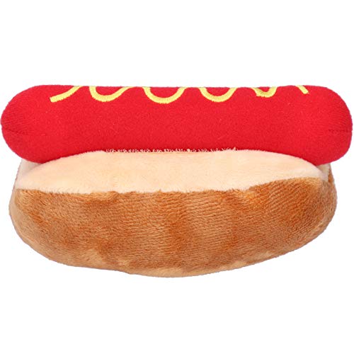 FILFEEL Weiches Plüschhundspielzeug, Hot Dog Form Haustierspielzeug mit Abnehmbarem Klang, Exquisite Puppenspielzeug für Katzen, Hunde, Linderei und Angst, Wenn der Besitzer Nicht zu FILFEEL Weiches Plüschhundspielzeug, Hot Dog Form Haustierspielzeug mit Abnehmbarem Klang, Exquisite Puppenspielzeug für Katzen, Hunde, Linderei und Angst, Wenn der Besitzer Nicht zu von FILFEEL