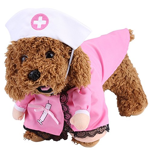 Funny Hund Kostüm, PET Arzt Krankenschwester Cosplay Suit Hunde Kleidung Puppy Katze Halloween Thema Party Outfit Apparel von FILFEEL