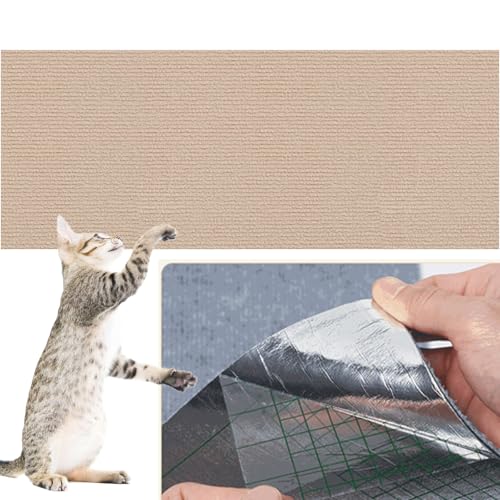 FILOEEX Kratzmatte Katze,Kratzmatte Selbstklebend,Kratzbrett Katzen kratzschutz,Natürliche Katzenkratzbretter,Kratzmatte für Schützt Teppiche und Sofas (30 * 100cm) von FILOEEX