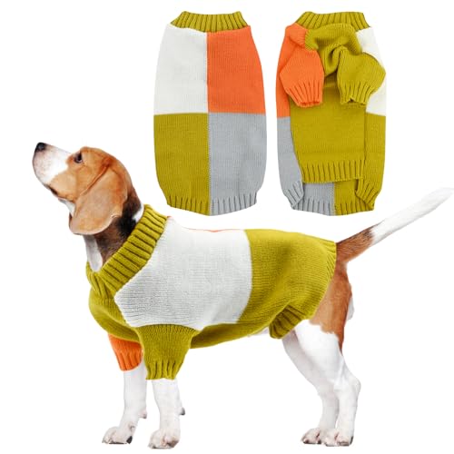 Hundepullovers Kleine Hunde,Warm Hundepullover,Kleine Hund Rollkragen,Pullover Hunds mit Beinen,Farbblockierung Hunde Pullover,Winter Hundepullover für Kleines Hundes (Mix C) von FILOEEX