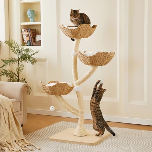 Moderner Kratzturm mit 3 Betten, 132,1 cm hoch von FIMALA