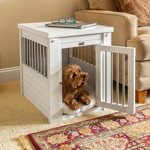 Arkansas Komfort-Hundekäfig, Modell Arkansas, für den Innenbereich, hergestellt mit ECOFLEX, vier Farben und drei Größen zur Auswahl, Weiß, S (60,5 x 46,2 x 56,4 cm)) von FINCA CASAREJO