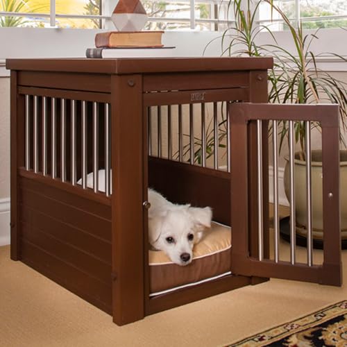 Arkansas Komfort-Hundekäfig, Modell Arkansas für den Innenbereich, hergestellt aus Ecoflex, vier Farben und drei Größen zur Auswahl, Braun, S (60,5 x 46,2 x 56,4 cm)) von FINCA CASAREJO