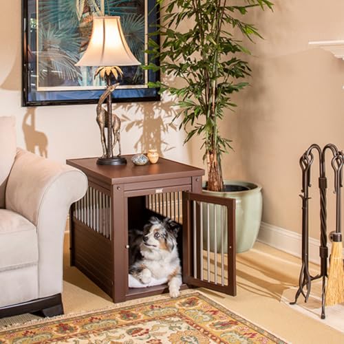Arkansas Komfort-Hundekäfig, Modell Arkansas für den Innenbereich, hergestellt aus Ecoflex, vier Farben und drei Größen zur Auswahl (Braun, M (74,9 x 53,6 x 64 cm)) von FINCA CASAREJO