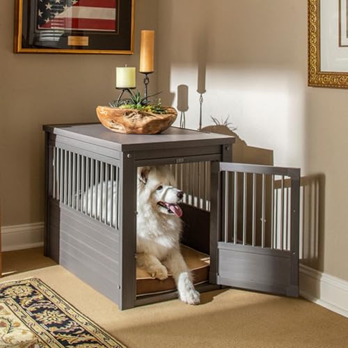 Arkansas Komfort-Hundekäfig, Modell Arkansas für den Innenbereich, hergestellt mit Ecoflex, vier Farben und drei Größen zur Auswahl (Grau, L (91,2 x 60,2 x 71,1 cm)) von FINCA CASAREJO