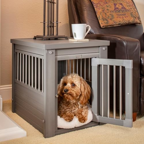 Arkansas Komfort-Hundekäfig, Modell Arkansas für den Innenbereich, hergestellt mit Ecoflex, vier Farben und drei Größen zur Auswahl (Grau, S (60,5 x 46,2 x 56,4 cm)) von FINCA CASAREJO