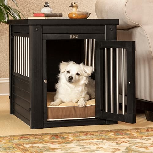 Arkansas Komfort-Hundekäfig, Modell Arkansas für den Innenbereich, hergestellt mit Ecoflex, vier Farben und drei Größen zur Auswahl (Schwarz, S (60,5 x 46,2 x 56,4 cm)) von FINCA CASAREJO
