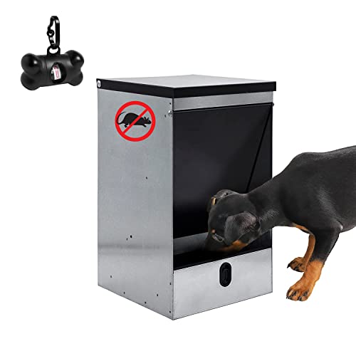 FINCA CASAREJO Automatischer Hundefutternapf - Hundefuttertrichter (10 kg) - Nagetiersicheres Design - Selbstbedienungsfutter mit Deckel, der Sich öffnet, wenn der Hund mit der Schnauze darauf drückt von FINCA CASAREJO