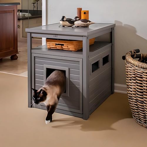 Yakarta Katzentoilette, ästhetisch und dekorativ, 4 Farben erhältlich, hergestellt aus ECOTEX (grau) von FINCA CASAREJO