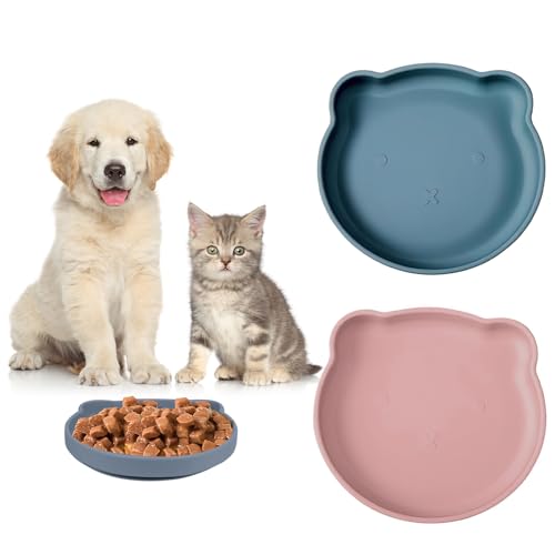 FINEASY 2 Stück Futternapf für Katzen, Silikon Katzennapf Flach Breit Katzen Futternapf Katzennäpfe, Katzennapf Katzen Leckerlies Napf Katze Zubehör, Katzenschüssel für Trockenfutter und Nassfutter FINEASY 2 Stück Futternapf für Katzen, Silikon Katzennapf Flach Breit Katzen Futternapf Katzennäpfe, Katzennapf Katzen Leckerlies Napf Katze Zubehör, Katzenschüssel für Trockenfutter und Nassfutter von FINEASY