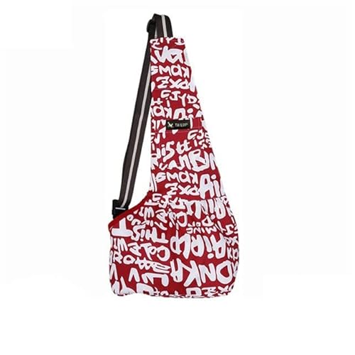FIONEL Haustier Mode-Katzen-Tasche, eine Schulterdiagonale, Katzen- und Hundezubehör, Haustierprodukte Taschenträger (Color : Red-White, Size : Small) von FIONEL