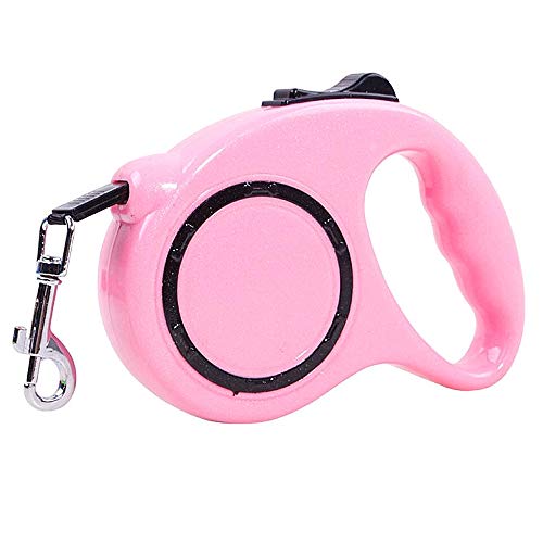 FIRECLUB 3m 5m Retractable Dog Leash Training Extending Traction Rope Automatic Telescopic Lead Walking Leashes for Dogs Small Medium Pet (Pink,3m) von FIRECLUB