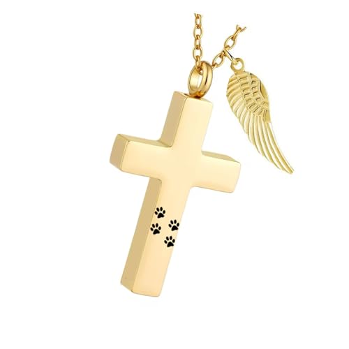 FIRSTXIU Pet Verlust Verbreitung Halskette Rostfeste Metallgekreuzte Urn Anhänger Halskette Mit Sicherem Speicherspeicher Für Erinnerungen Gekreuzt Pet Memorial FIRSTXIU Pet Verlust Verbreitung Halskette Rostfeste Metallgekreuzte Urn Anhänger Halskette Mit Sicherem Speicherspeicher Für Erinnerungen Gekreuzt Pet Memorial von FIRSTXIU