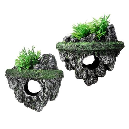 Set Von 2 Natürlichen Schwebenden Aquascaping Steinen Für Fischtanks Harzdekorationen Sicheres Steinhandwerk Design Leichtes Aquariumdekorationen von FIRSTXIU