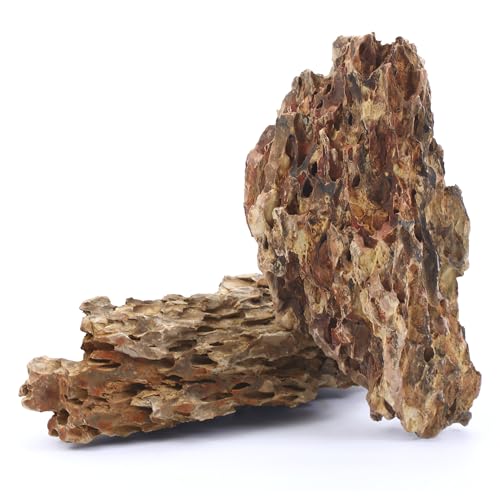 FISCAPE Natürlicher Drachenstein, 35,6 - 40,6 cm, 2 Stück, ultra-große Aquarium-Steine für Aquascaping, Aquarium-Landschaftsbau, Terrarien, Aquarien, Aquarien, Amphibiengehege von FISCAPE