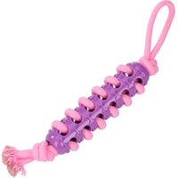 FIT+FUN Fit + Fun Spielzeug TPR Stick mit Tau, Hund Lila, 47cm von FIT+FUN