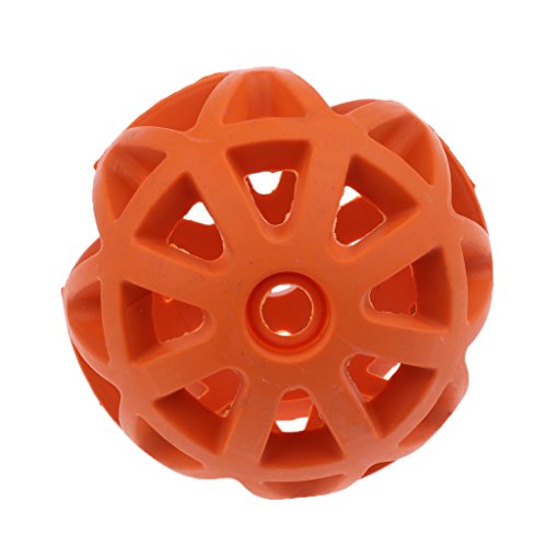 FITYLE Gitterball Hundespielzeug Vollgummi Hund Kauspielzeug Gummiball, Ø 7cm / 9cm / 12.5cm, Orange - M von F Fityle