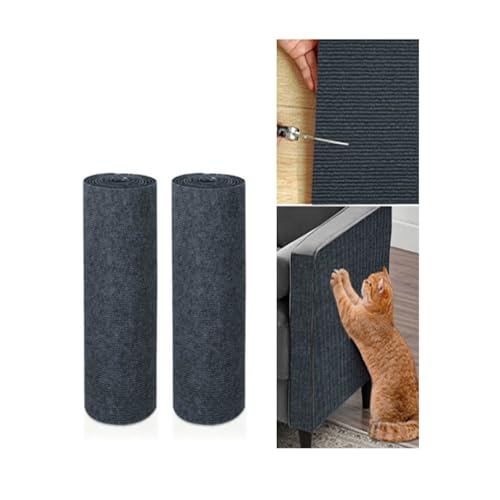kratzmatte Katze,kratzschutz40 x 200cmsofa Katze,kratzmatte selbstklebend,kratzmatte Katze Wand.Katze Kratzteppich kann getrimmt Werden,geeignet für Möbel,Türen,Wände.Haustier Sofa Schutz. (Grau) von FIUIRYA NATURAL PRODUCTS