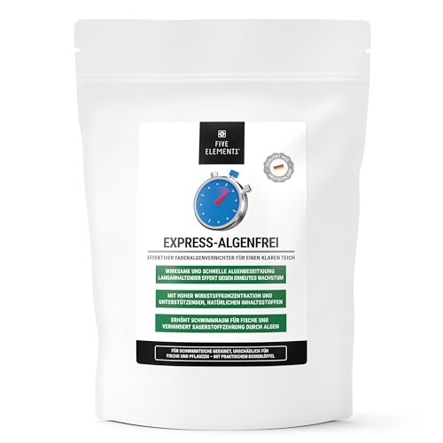 FIVE ELEMENTS® Express-Algenfrei | 2025: Verbesserte Formel | hochwirksamer Fadenalgenvernichter für einen klaren Teich | Granulat | 1,5 kg von FIVE ELEMENTS