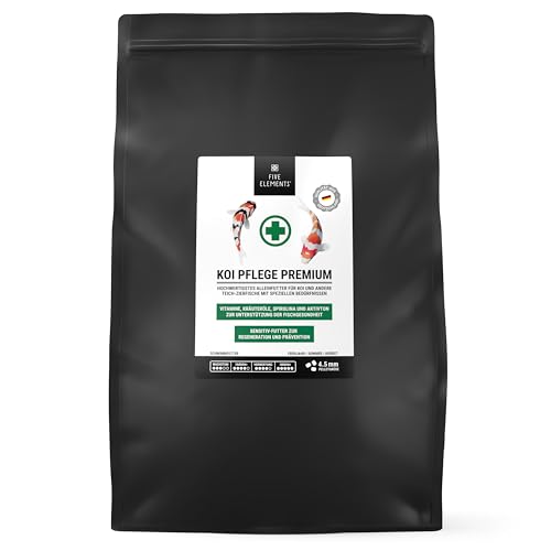 FIVE ELEMENTS® Koi Pflege Premium | 6 kg 4,5 mm | Frühjahr | Protein-reduziertes Sensitiv-Futter | Gesundheits-Futter | vorbeugend und für geschwächte Koi von FIVE ELEMENTS