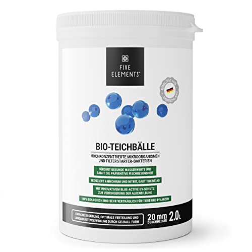 FIVE ELEMENTS® Bio-Teichbälle | Filterstarter-Bakterien | ideal fürs Frühjahr | Mikroorganismen zur Teich-Reinigung | vorbeugend gegen Algen | 2 L FIVE ELEMENTS® Bio-Teichbälle | Filterstarter-Bakterien | ideal fürs Frühjahr | Mikroorganismen zur Teich-Reinigung | vorbeugend gegen Algen | 2 L von FIVE ELEMENTS