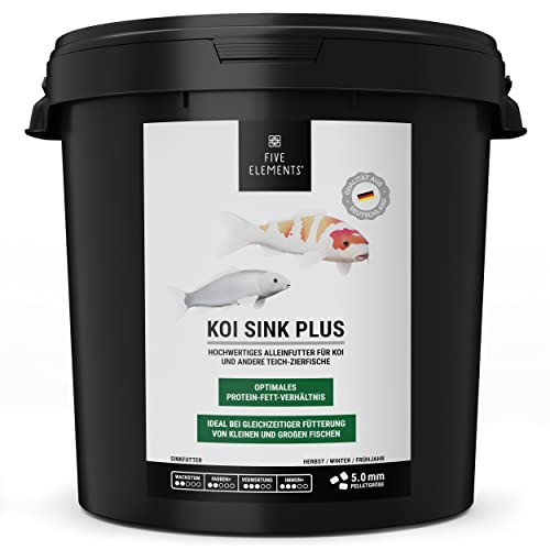 FIVE ELEMENTS® Koi Sink Plus | 9,0 kg | optimal als Frühling-Futter | sinkendes Koi-Futter | wiederverwendbarer Eimer FIVE ELEMENTS® Koi Sink Plus | 9,0 kg | optimal als Frühling-Futter | sinkendes Koi-Futter | wiederverwendbarer Eimer von FIVE ELEMENTS
