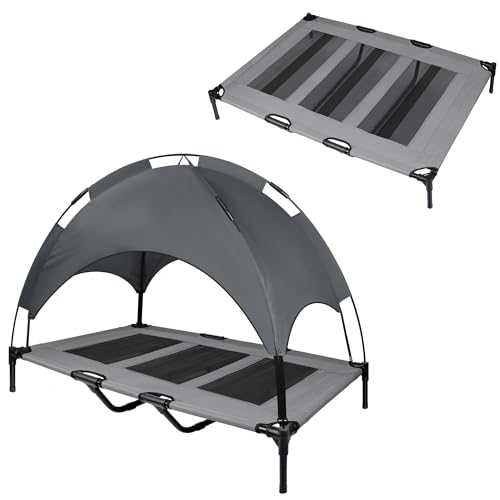 FIVMEN Hundebett mit Baldachin Hundeliege Outdoor 2 in 1 Haustierbett Hundesofa Erhöhtes Katzenliege Katzenbett für Katzen und Kleine Große Hunde, 122x92x102cm FIVMEN Hundebett mit Baldachin Hundeliege Outdoor 2 in 1 Haustierbett Hundesofa Erhöhtes Katzenliege Katzenbett für Katzen und Kleine Große Hunde, 122x92x102cm von FIVMEN