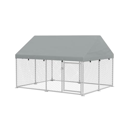 FIVMEN Outdoor Hundezwinger 250x200x165 cm Groß Hundekäfig Hundehütte Hundehaus Verzinkter Stahl mit Sonnenschutz Dach und Abschließbarer Tür Hundezaun Hundeauslauf Draußen FIVMEN Outdoor Hundezwinger 250x200x165 cm Groß Hundekäfig Hundehütte Hundehaus Verzinkter Stahl mit Sonnenschutz Dach und Abschließbarer Tür Hundezaun Hundeauslauf Draußen von FIVMEN