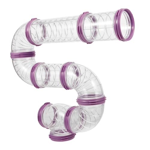 FIXOSHEE 1 Satz Außenrohr DIY Hamstertunnel Zubehör Für Haustierkäfige Rohrverbinder Selber Machen Hamsterspielzeug Hamster Durchsichtiges Röhrchen Hamstertunnel Selber Bauen Plastik Violet von FIXOSHEE