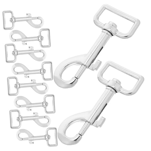 FIXOSHEE 10 Stück Teiliges Hundeleinen Karabinerhaken mit Drehgelenk Robuster Metallverschluss für Haustierleinen Schlüsselanhänger Vielseitig Einsetzbar Glatte Oberfläche Komfortabel zu von FIXOSHEE