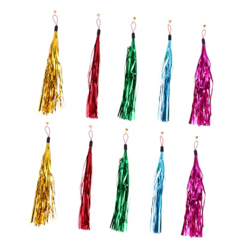 FIXOSHEE 10 Stück Teiliges Katzenspielzeug Ersatzköpfe mit Glitzertasseln und Glocke Langlebig und Praktisch Einfach Austauschbar für Wohnungskatzen und Interaktives Spiel mit Kätzchen FIXOSHEE 10 Stück Teiliges Katzenspielzeug Ersatzköpfe mit Glitzertasseln und Glocke Langlebig und Praktisch Einfach Austauschbar für Wohnungskatzen und Interaktives Spiel mit Kätzchen von FIXOSHEE