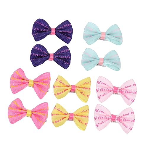 FIXOSHEE 10 Stück Teiliges Niedliche Haustier Haarspangen Bunten Farben Langlebige Bowknot Haarnadeln für Hunde und Katzen Dekoratives Haustier Kopfschmuck Zubehör für Verschiedene Anlässe von FIXOSHEE
