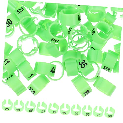 FIXOSHEE 100stücke Pigeon Leg Nummerierte Geflügelbeinringe Für Tauben Wiederverwendbar Leicht Für Hühner Enten Vögel Farbige Fußringe Zur Identifikation von FIXOSHEE