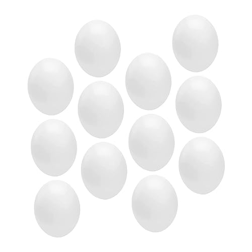 FIXOSHEE 12 Stück Kunststoffeier für Vögel Multifunktionale Nachahmungseier für Vogelzucht und Dekoration Sicher und Gesund für Ihre Vögel von FIXOSHEE