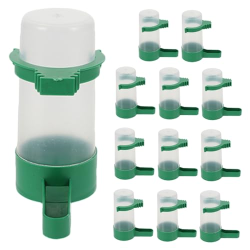 FIXOSHEE 12Stücke Vogel Wassertränke für Käfige Automatischer Futterspender für Papageien Wachteln und Andere Auslaufsicher zu Reinigen Hohe Kapazität von FIXOSHEE