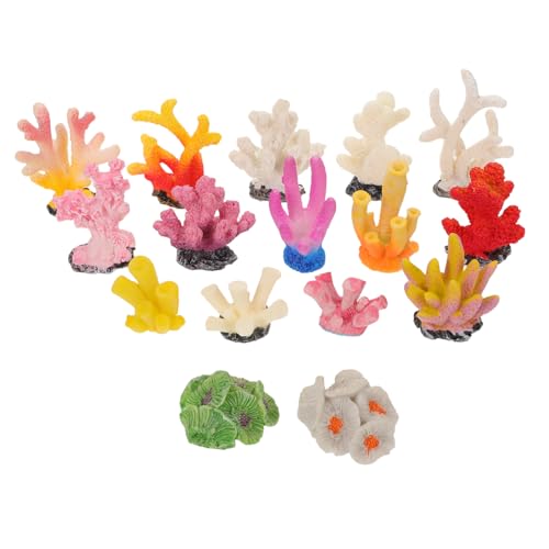 FIXOSHEE 16 Stück Teiliges Miniatur Korallen Aquarium Dekor aus Ungiftigem Resin Realistische Simulation für Kleine Aquarien Kompakte Fischbecken Deko Sichere Unterwasserlandschaft FIXOSHEE 16 Stück Teiliges Miniatur Korallen Aquarium Dekor aus Ungiftigem Resin Realistische Simulation für Kleine Aquarien Kompakte Fischbecken Deko Sichere Unterwasserlandschaft von FIXOSHEE