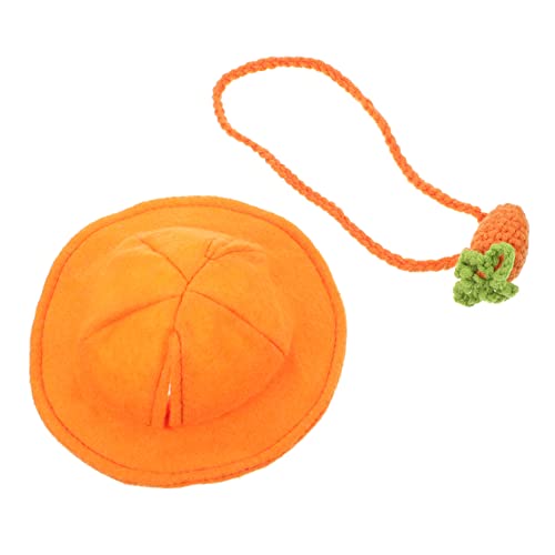 FIXOSHEE Kaninchen Cosplay Hut Karotten Tasche Satz Für Haustiere Umweltfreundliches Material Bunte Mütze Tasche Hasen Kostüm Für Partys Für Kaninchenliebhaber von FIXOSHEE