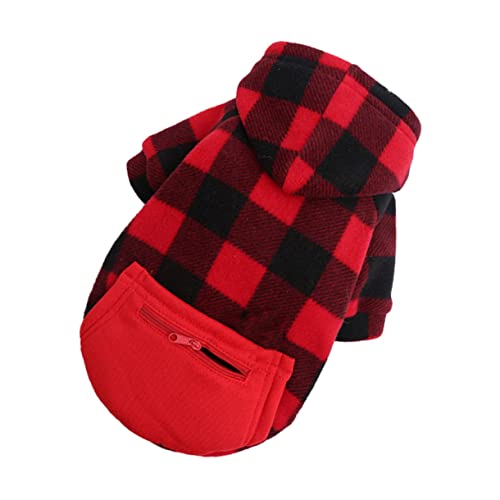 FIXOSHEE 1Stk Haustier Mantel Haustier-Winterjacke Santa Hundekostü hundemantel Dog Raincoat Dog Coat weihnachtsdeko Haustier-Festival-Kostü Weihnachtskleidung für Haustiere Polyester rot von FIXOSHEE